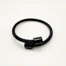 Load image into Gallery viewer, Cable Expanding Bracelet Thick - Black