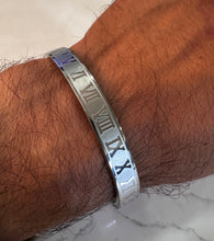 Load image into Gallery viewer, Roman Numeral Steel Bangle  I - XII