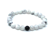 Load image into Gallery viewer, Fancy Mineral Stretch Bracelet — Howlite