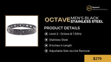 Load image into Gallery viewer, OCTAVE Men&#39;s Black Stainless Steel
