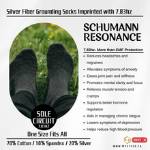 Load image into Gallery viewer, Sole Circuit Grounding Socks – Silver Fiber &amp; 7.83Hz Resonance
