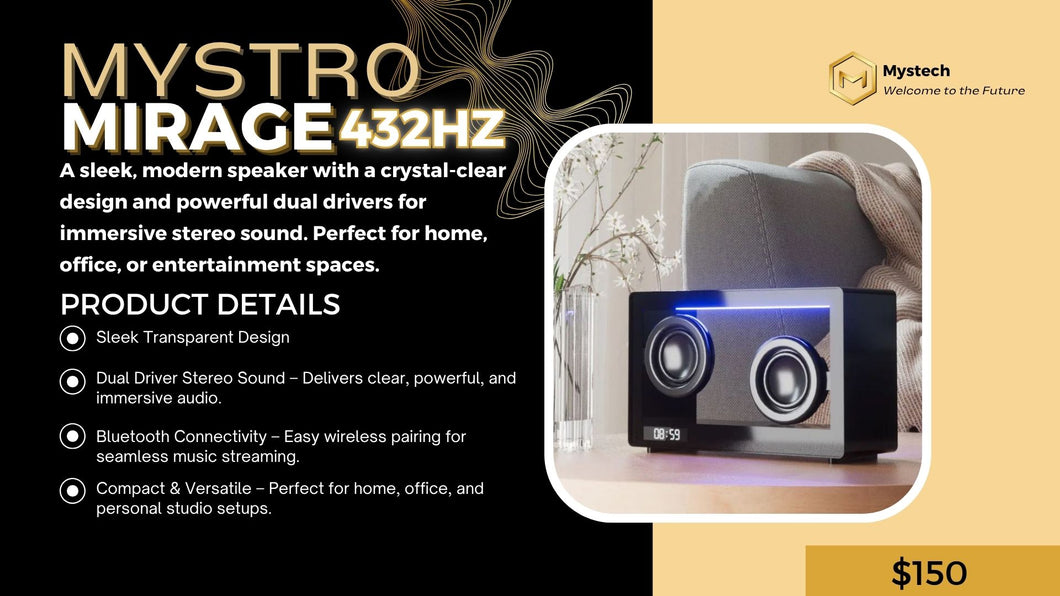 Mystro Mirage 432Hz Bluetooth Speaker