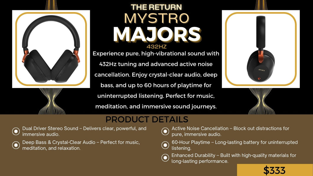 Mystro Major 432Hz Wireless Headphones