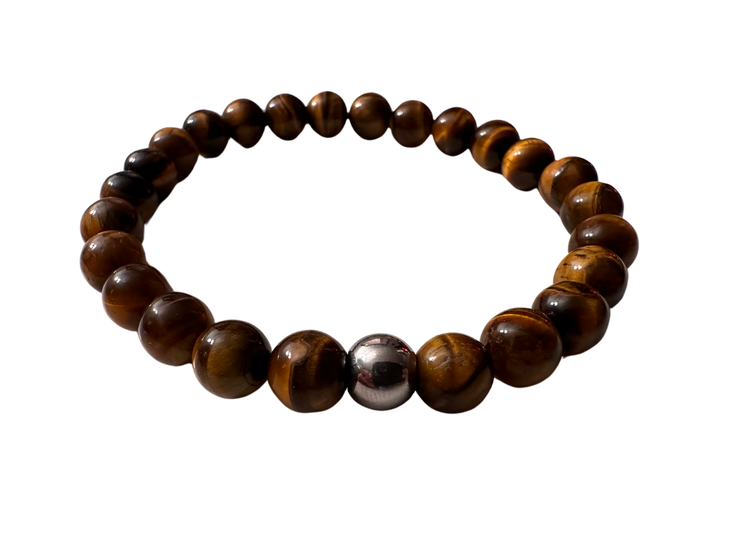 Fancy Mineral Stretch Bracelet — Tigers Eye
