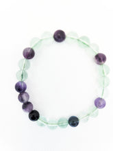 Load image into Gallery viewer, Fancy Mineral Stretch Bracelet — Rainbow Fluorite
