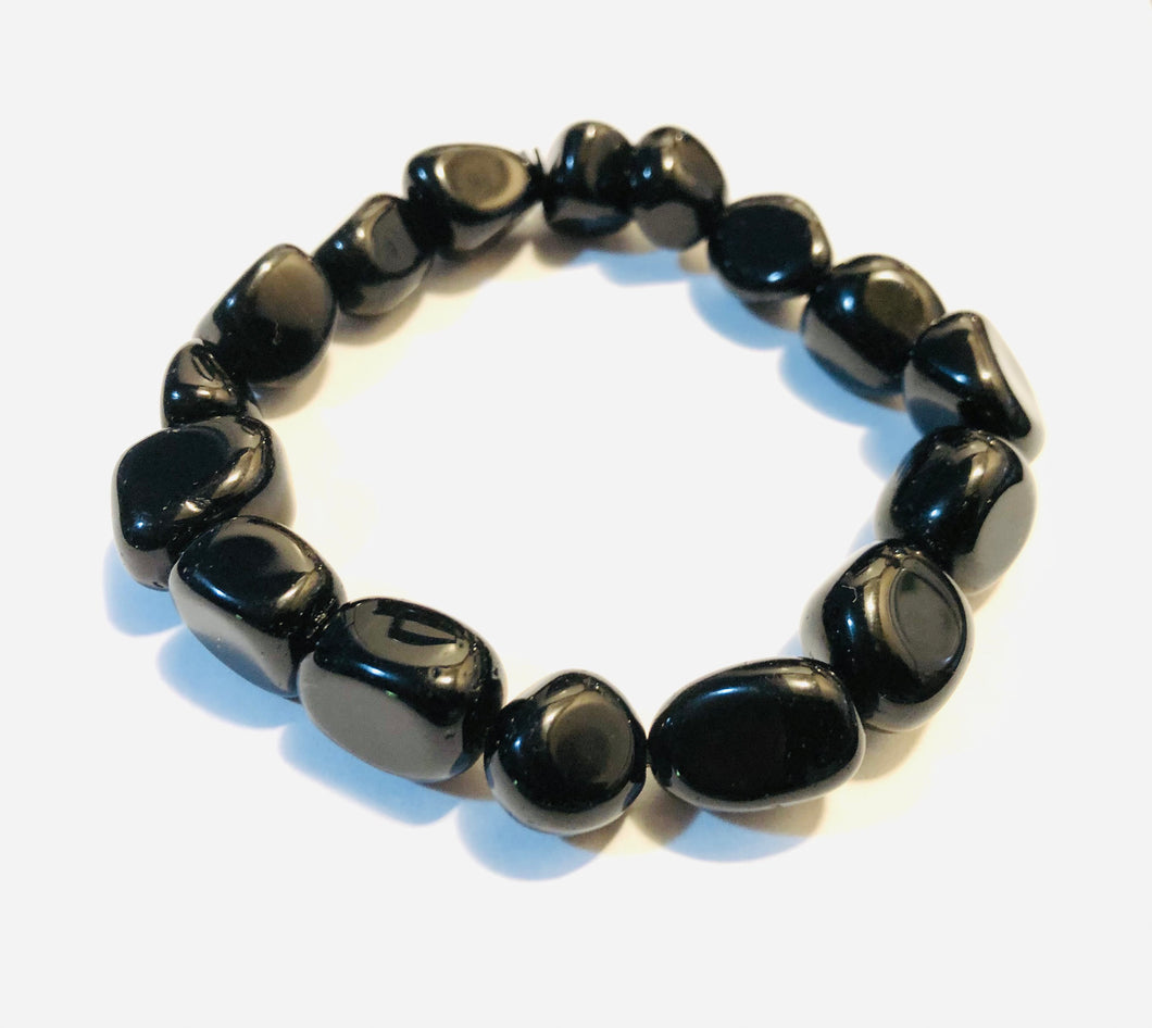 Mineral Chunk Bracelet — Obsidian