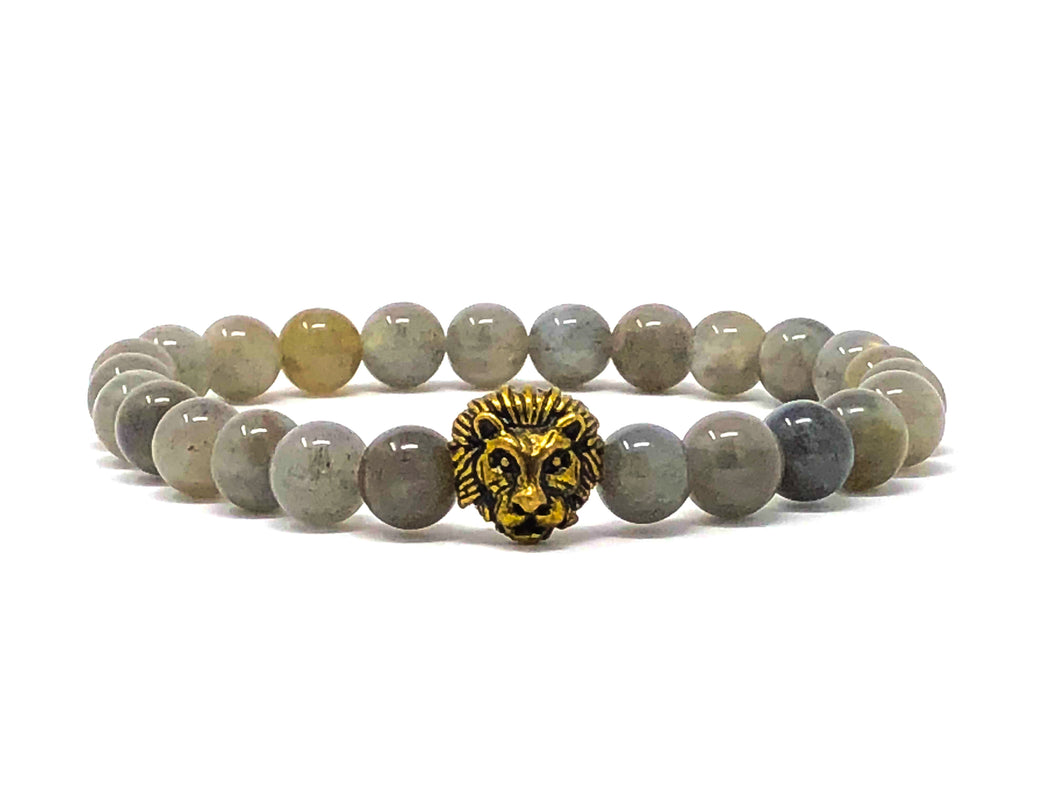 Fancy Mineral Stretch Bracelet — Labradorite