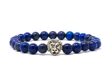 Load image into Gallery viewer, Fancy Mineral Stretch Bracelet — Lapis Lazuli
