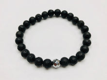 Load image into Gallery viewer, Fancy Mineral Stretch Bracelet — Lava Stone
